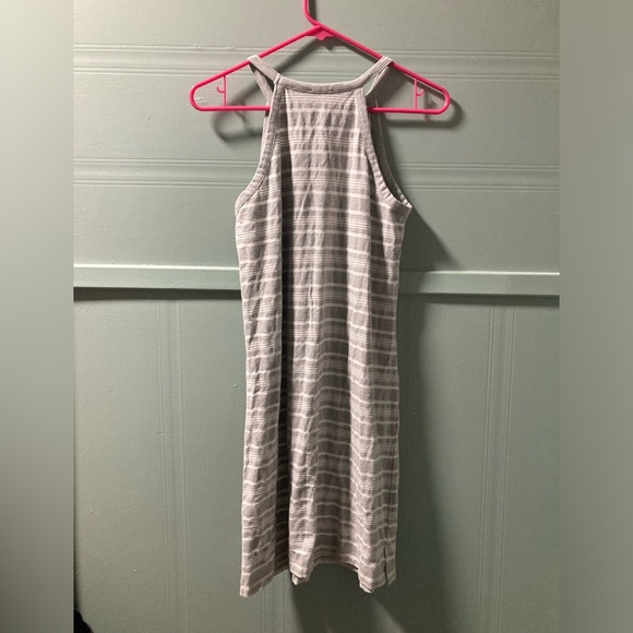 Dalia Gray Striped Midi Dress - Picture 3 of 3